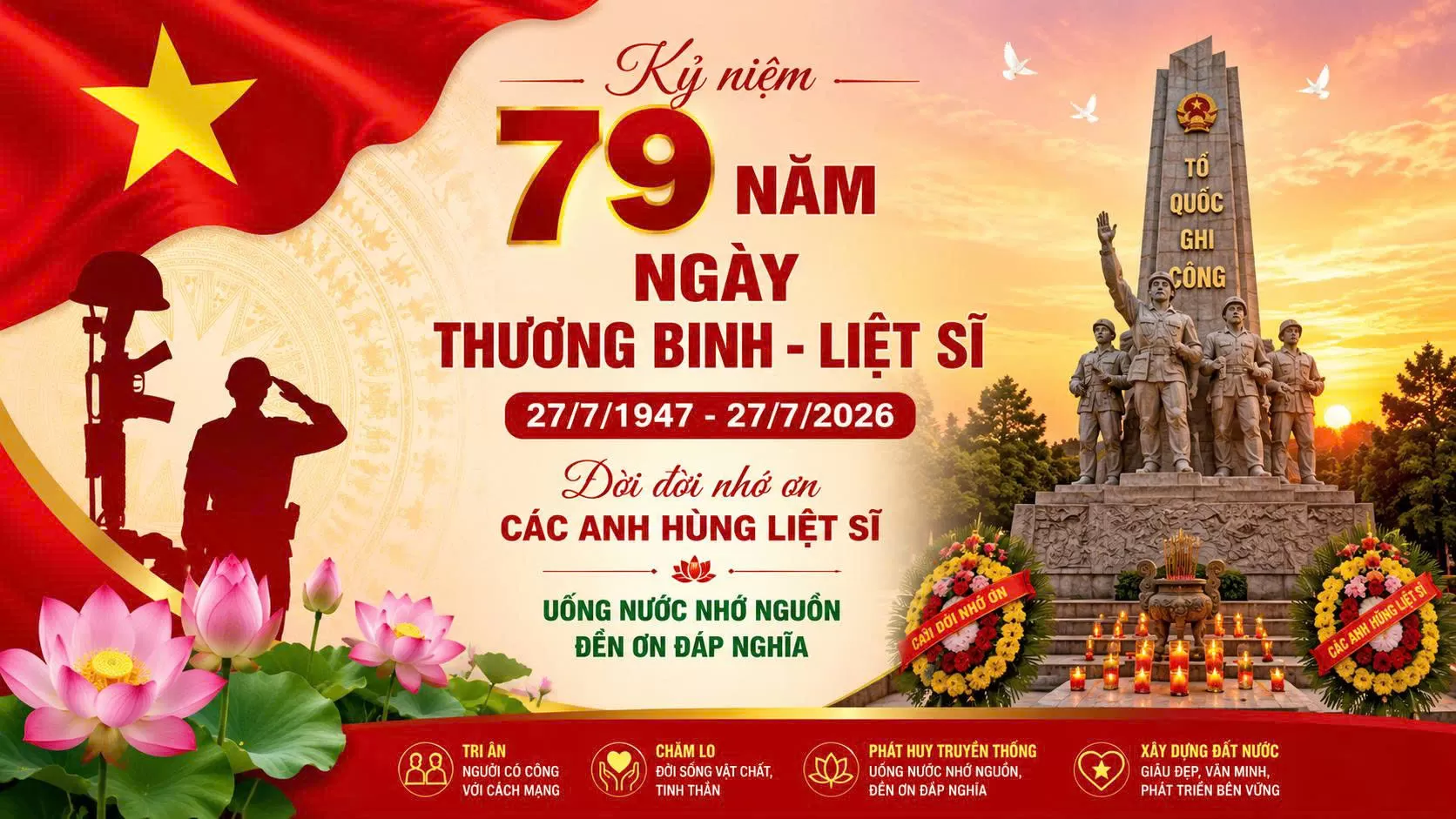 KỶ NIỆM 79 NĂM NGÀY THƯƠNG BINH - LIỆT SĨ (27/7/1947 – 27/7/2026)
