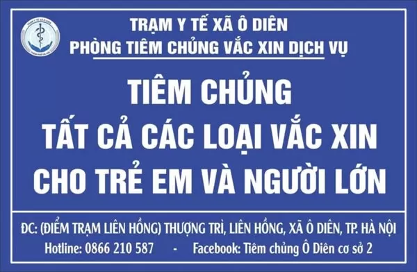 PHÒNG TIÊM CHỦNG VẮC XIN DỊCH VỤ – TRẠM Y TẾ XÃ Ô DIÊN