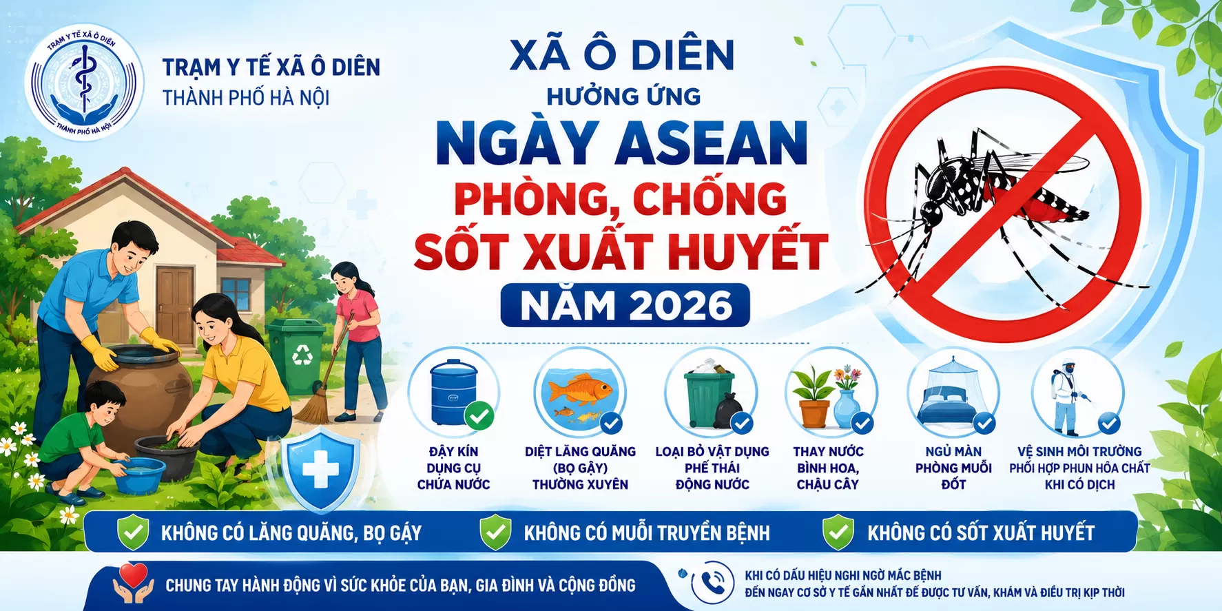HƯỞNG ỨNG NGÀY ASEAN PHÒNG CHỐNG SỐT XUẤT HUYẾT
