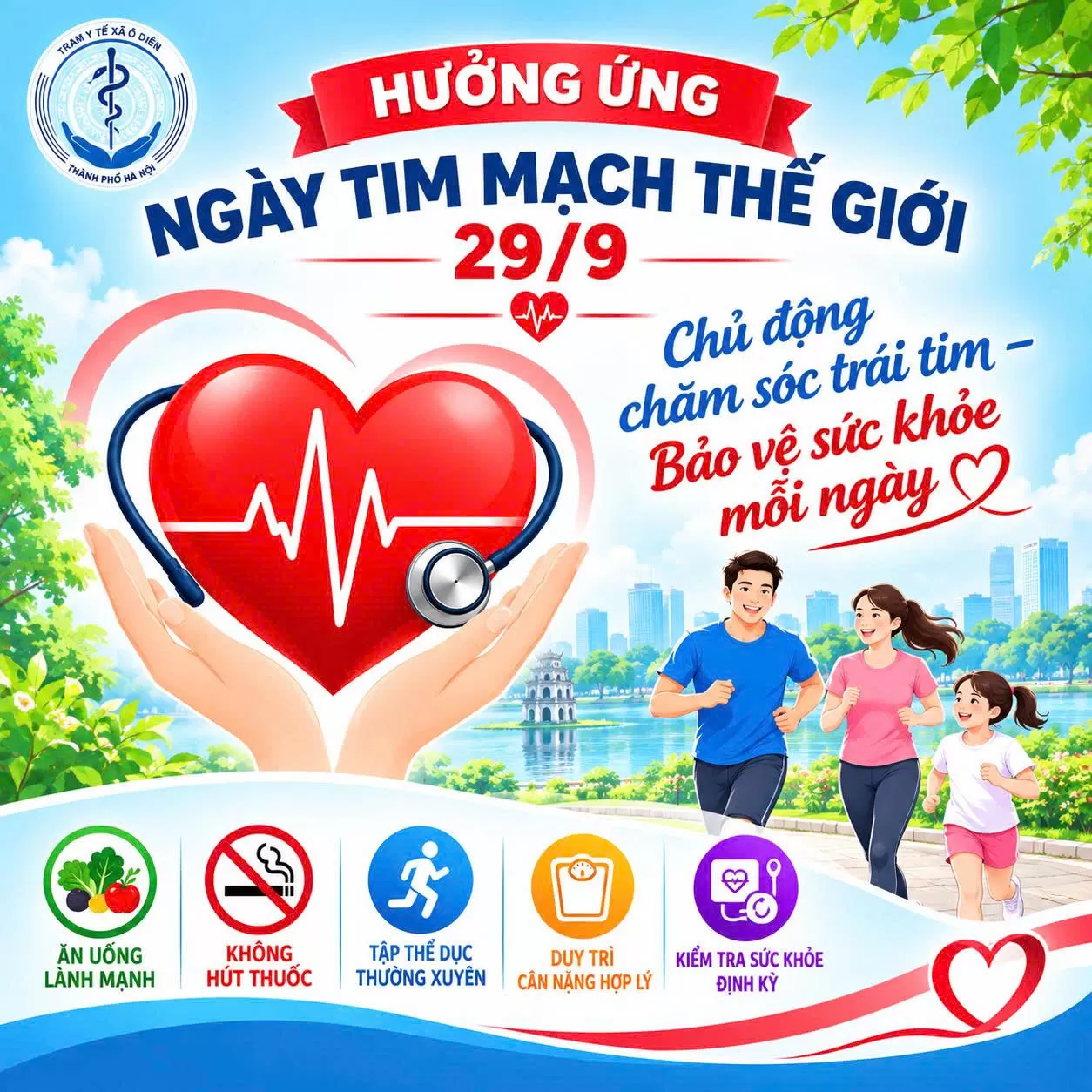 HƯỞNG ỨNG NGÀY TIM MẠCH THẾ GIỚI 29/9