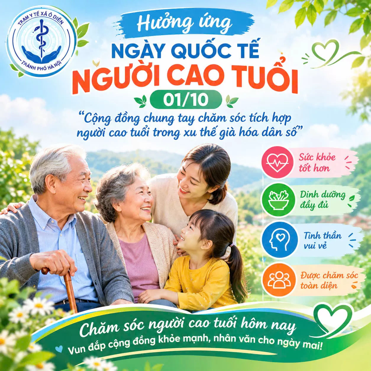 HƯỞNG ỨNG NGÀY QUỐC TẾ NGƯỜI CAO TUỔI 01/10