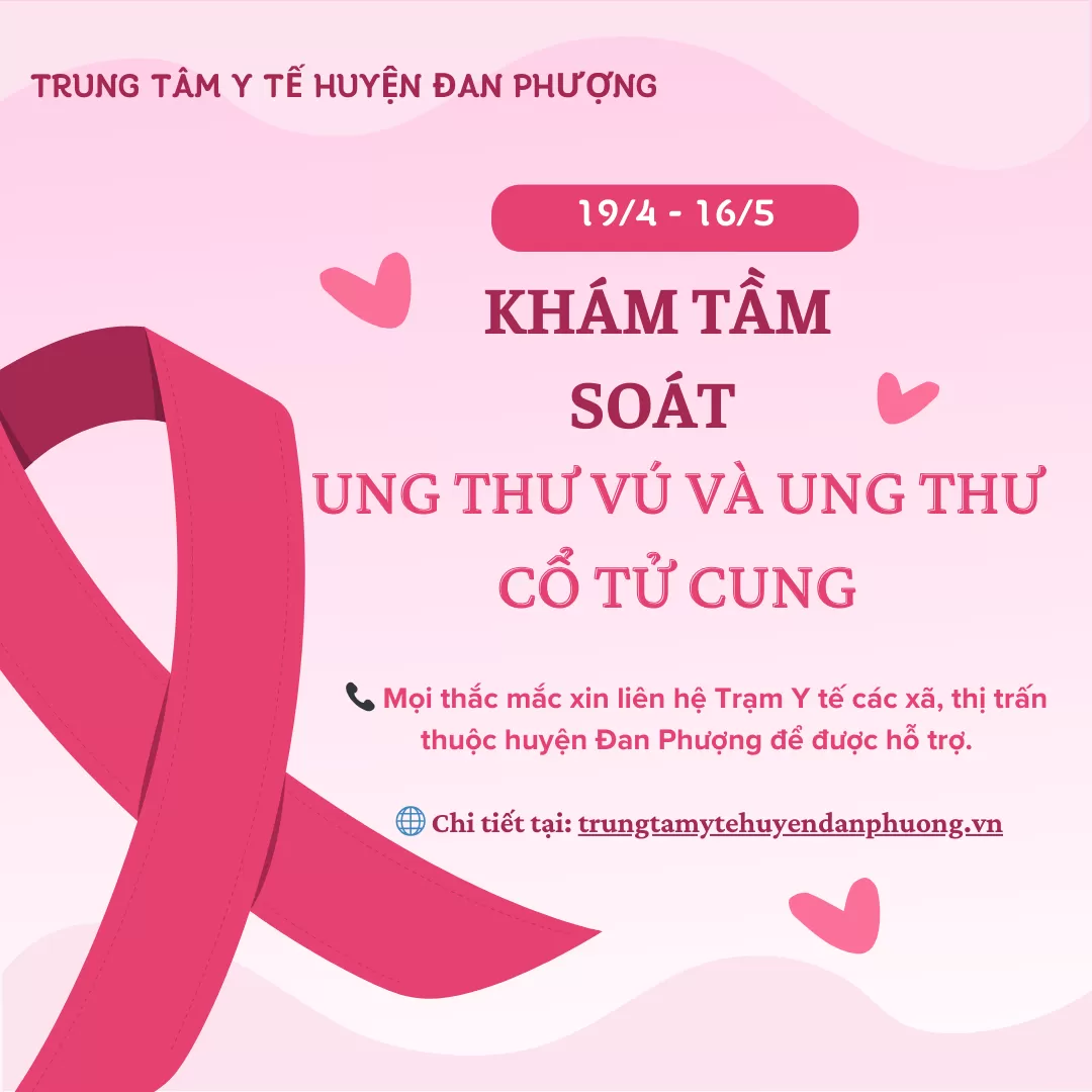 KHÁM TẦM SOÁT UNG THƯ VÚ, UNG THƯ CỔ TỬ CUNG VÀ DỊCH VỤ CSSKSS-KHHGĐ